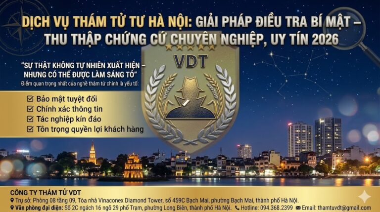 Dịch vụ thám tử tư Hà Nội uy tín, kín đáo và chuyên nghiệp