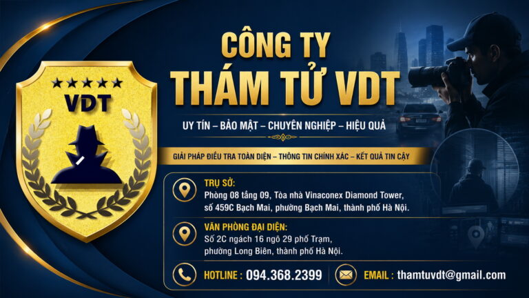 Thám tử VDT - Đồng hành cùng khách hàng bằng kinh nghiệm và sự chuyên nghiệp