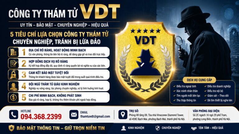 5 tiêu chí lựa chọn công ty thám tử chuyên nghiệp, tránh bị lừa đảo