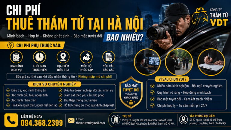 Những Yếu Tố Quyết Định Chi Phí Thuê Thám Tử Tại Hà Nội