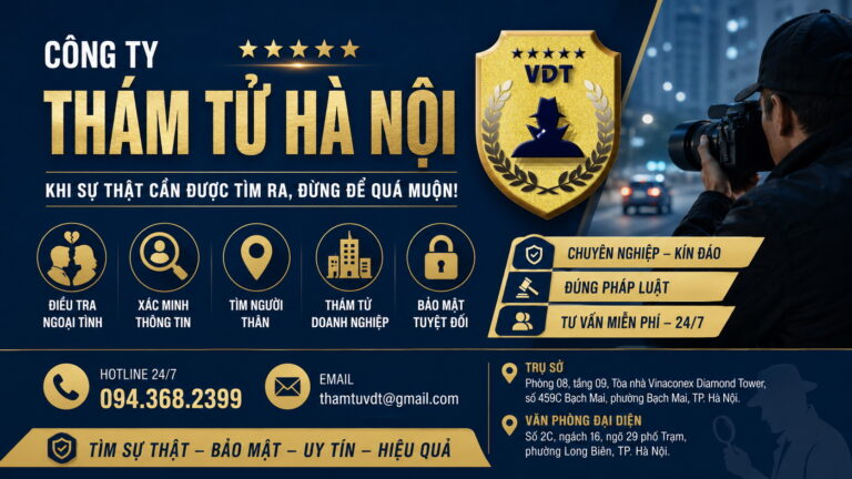 Công ty thám tử Hà Nội – Khi sự thật cần được tìm ra, đừng để quá muộn!
