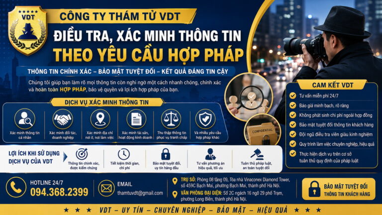 Điều Tra, Xác Minh Thông Tin Theo Yêu Cầu Hợp Pháp – Giải Pháp Thu Thập Thông Tin Chính Xác, Bảo Mật
