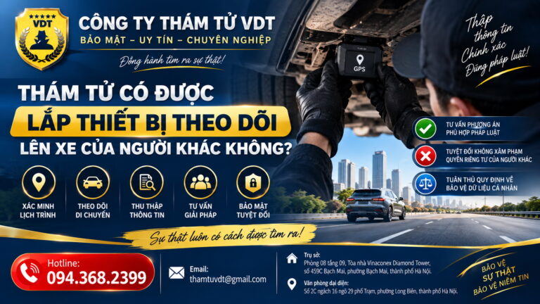 Thám tử có được lắp thiết bị theo dõi lên xe người khác không?