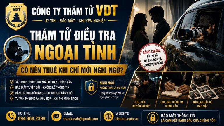Thám tử điều tra ngoại tình: Có nên thuê khi chỉ mới nghi ngờ?