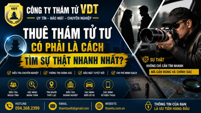 Thuê thám tử tư có phải là cách tìm sự thật nhanh nhất?