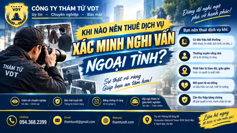 Điều tra ngoại tình tại Hà Nội: Những điều khách hàng cần biết