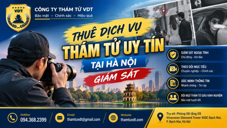 Thuê dịch vụ thám tử uy tín tại Hà Nội giám sát